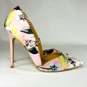 Floral Satin Stiletto Heels – Size 7 NWOT